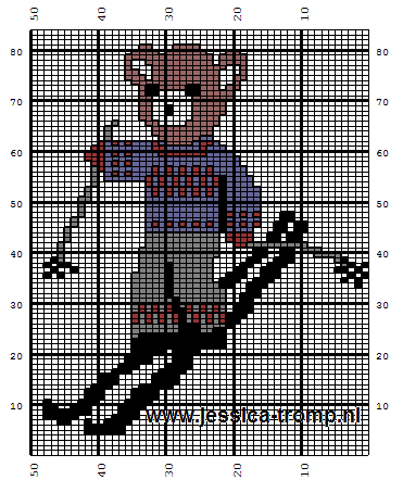schema orso che sciacolor knitting chart 3g